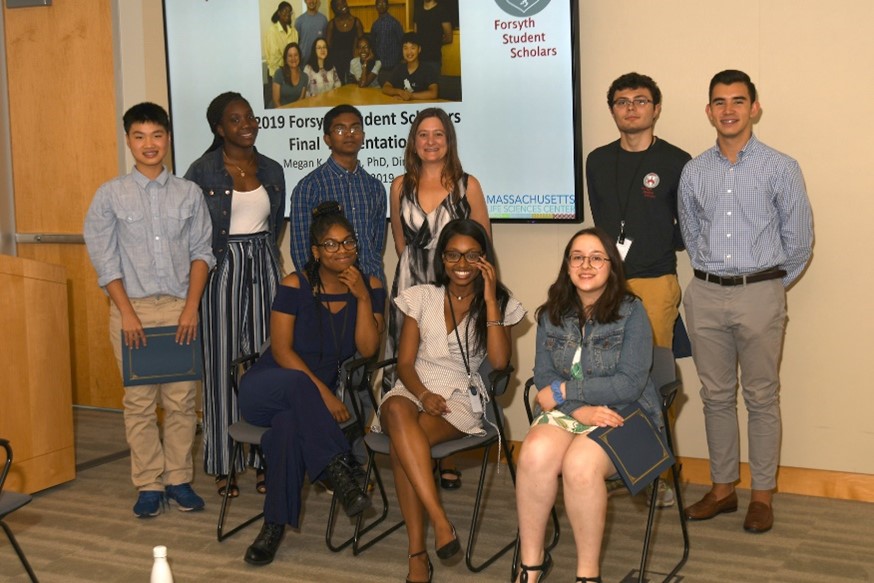 STEM interns at Forsyth's Student Scholars Program in 2019.